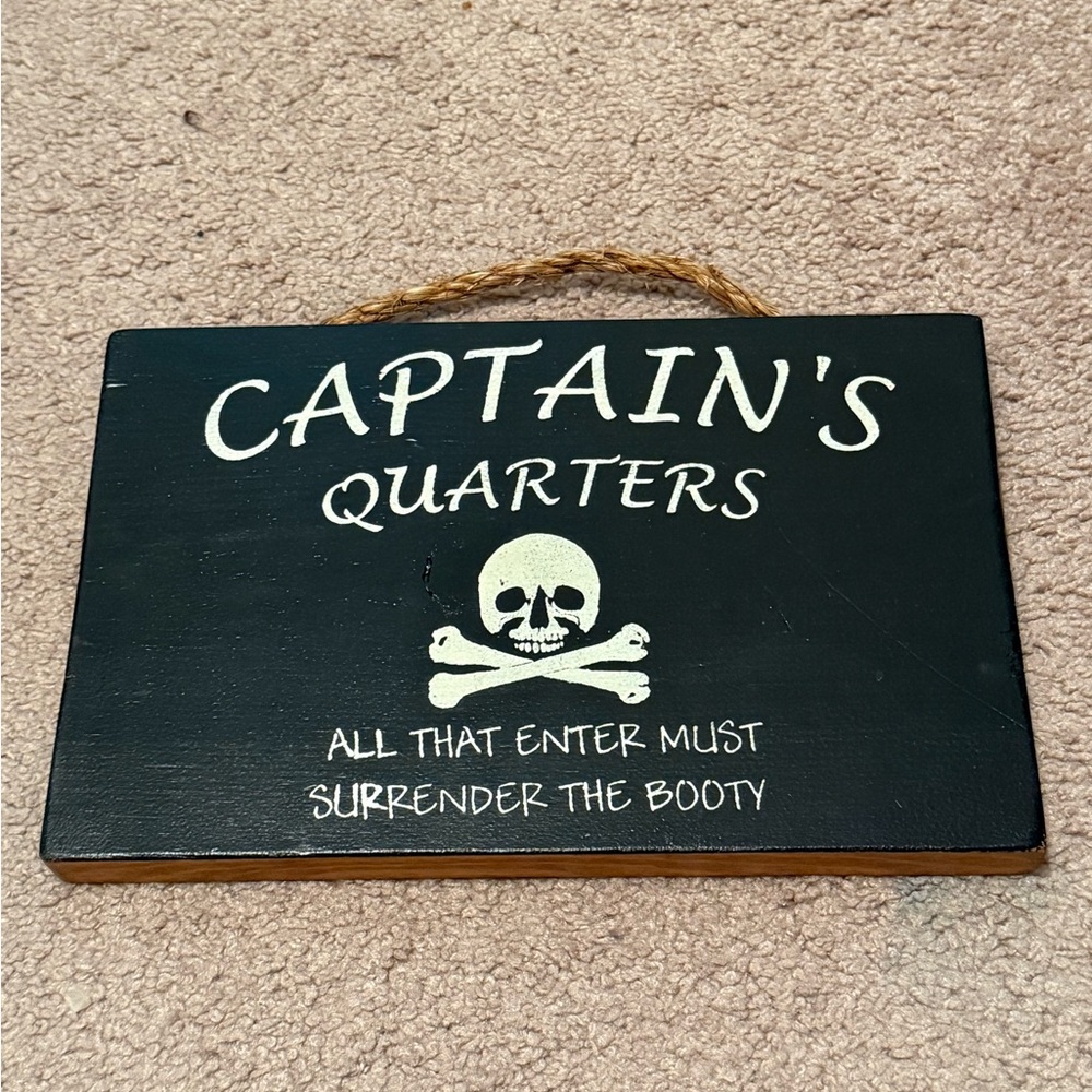 Black and White Nautical Wall Sign